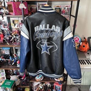 Vintage Dallas Cowboys NFL Faux Leather Varsity Jacket Men’s 2XL